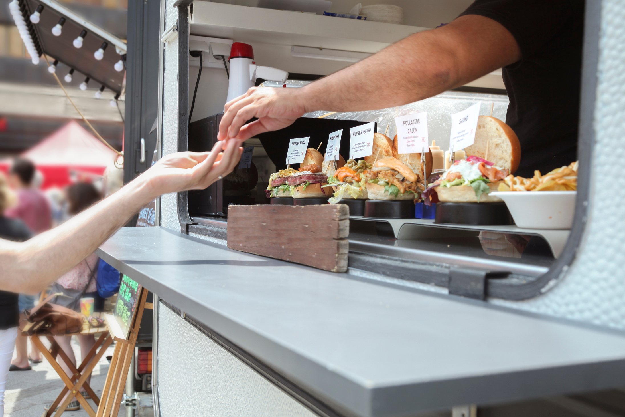 Food truck in the city